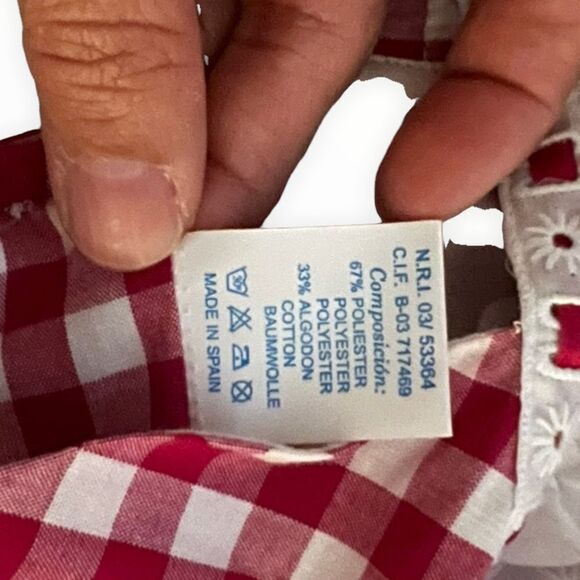 NEWNESS | Red & White | Gingham Dress - Picture 9 of 12